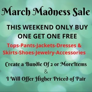 BUY ONE - GET ONE FREE!  This weekend only!